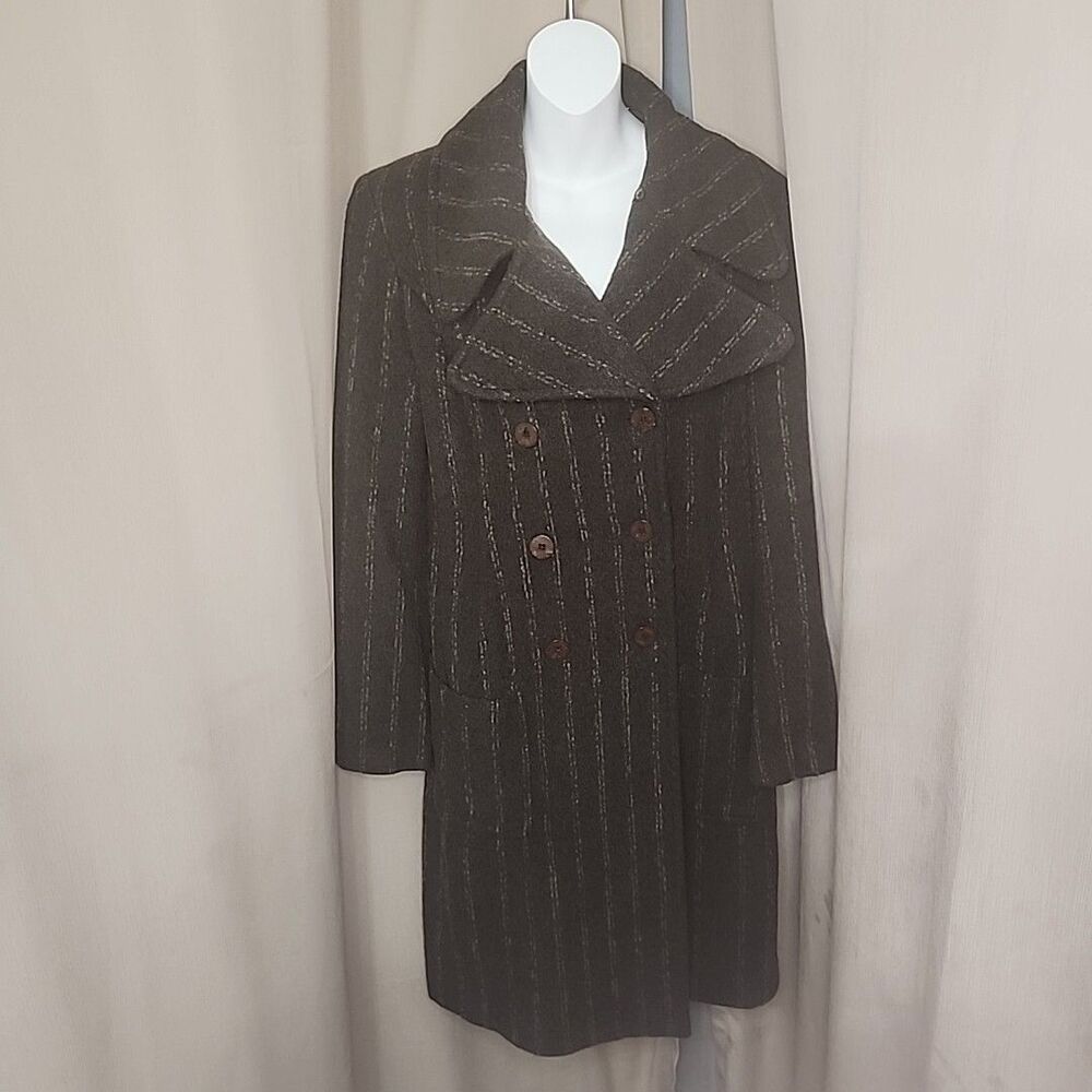 Double Breasted Coat United Nations COLORS Alpaca/Wool Blend Women's Sz 46 (XL)